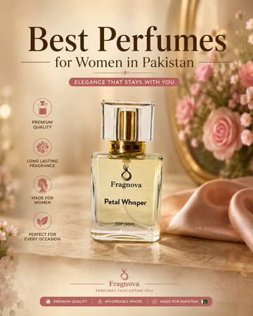 Fragnova Petal Whisper premium women's perfume, one of the best perfumes for women in Pakistan