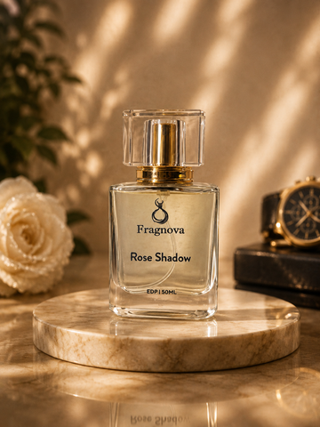 Fragnova Rose Shadow 50ml premium unisex Eau de Parfum bottle